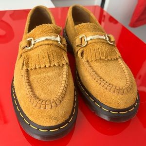 Dr Martens Adrian Suede Snaffle Loafers - Brown Mustard